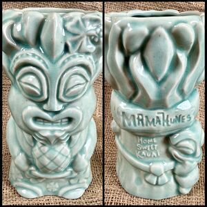 Mamahune's Kauai Tiki Mug Tiki Farm Marcus Gonzalez Blue Glaze 2019 SOLD OUT